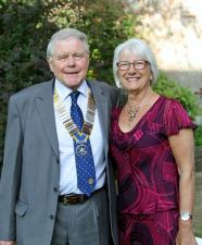 President Lawrie with his wife Jan.